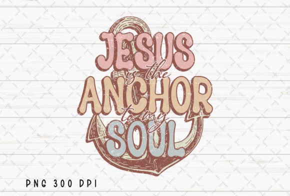 Anchor Jesus Bible Christian Retro PNG Illustrations