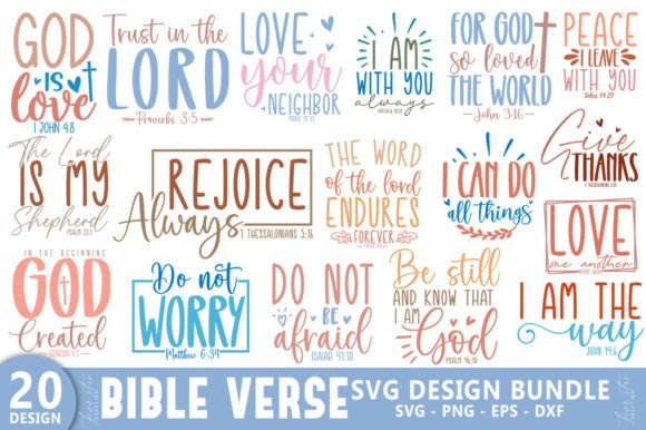 Bible Verse SVG Design Bundle, Jesus SVG Crafts