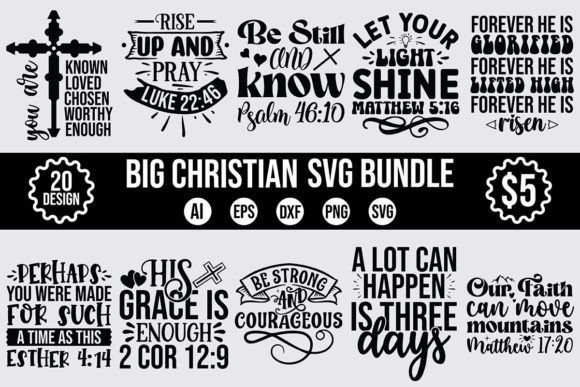 Big Christian SVG Designs Bundle Vol.2 for Faith-Based Crafts
