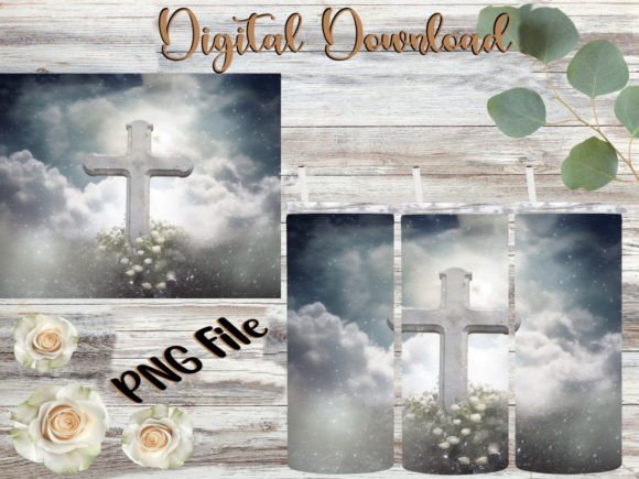 Christian Cross Memorial Print Templates