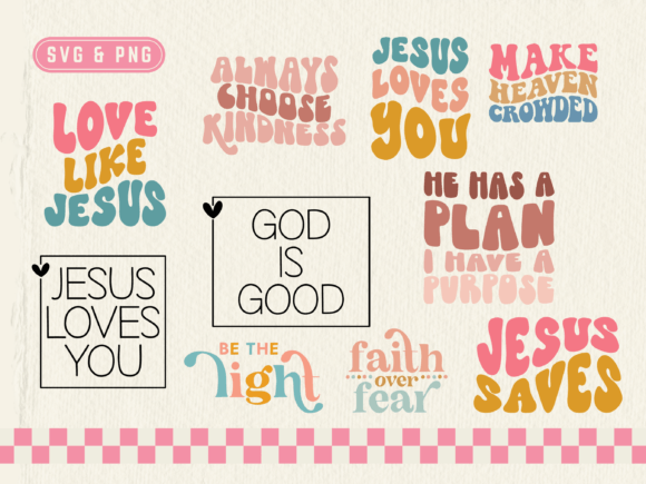 Christian Quote SVG PNG Bundle for Crafts
