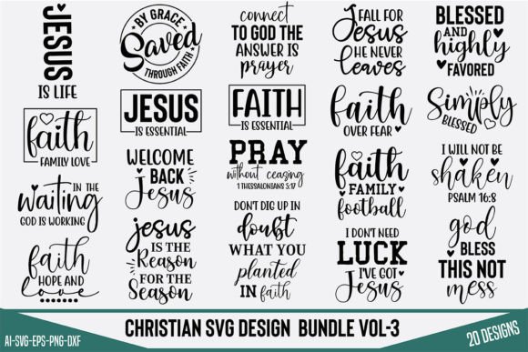 Christian SVG Design Bundle Vol-3 & Crafts