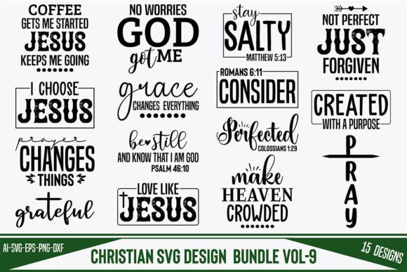 Christian SVG Design Bundle Vol-9 for Crafts