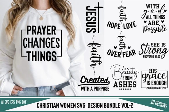 Christian Women Svg Design Bundle Vol-2 & Crafts