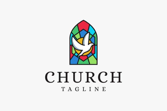 Church Dove Christian Logo for Local Branding