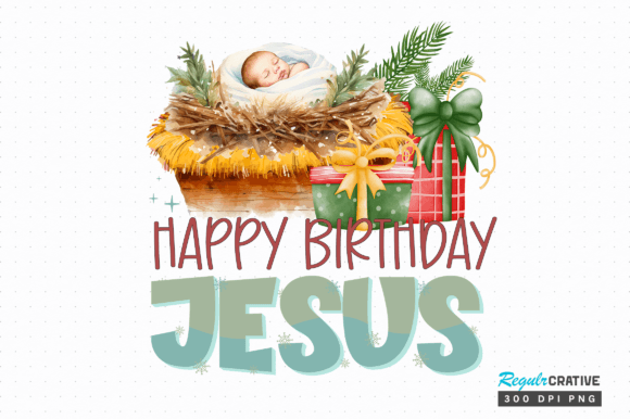 Happy Birthday Jesus Png Design for Crafts