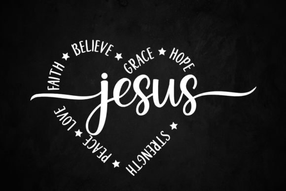 Jesus Heart Christian Faith Believe Hope Print Templates