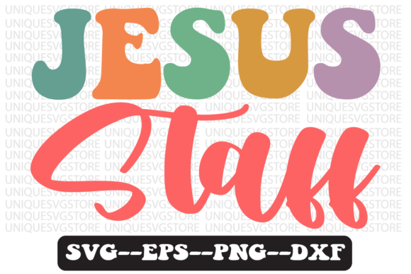 Jesus Staff Quote Retro Svg Design