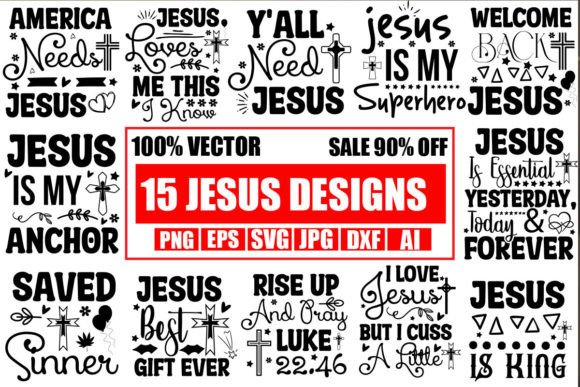 Jesus SVG Bundle,15 Designs for Crafts