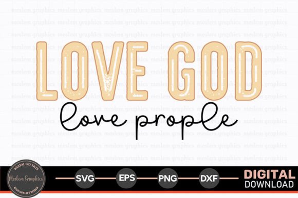 Love God Love People - Christian Retro