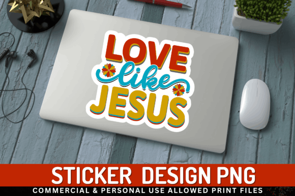 Love Like Jesus Sticker Design for Crafts