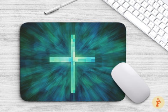 Mouse Pad Psychedelic Christian Cross Backgrounds