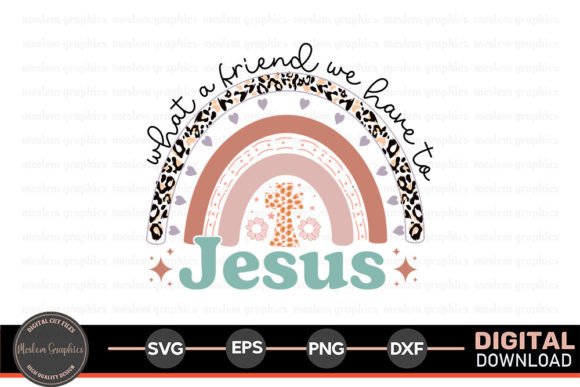 Retro Jesus Quotes Rainbow - SVG for Crafts