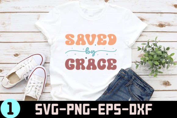 Saved by Grace - Christian Quotes Retro Crafts