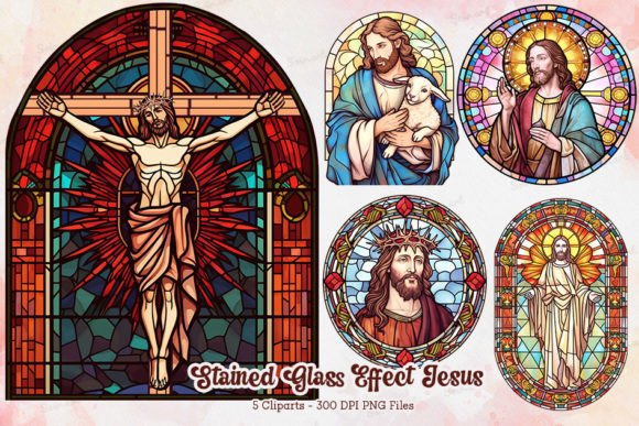 Stained Glass Effect Jesus Crafts